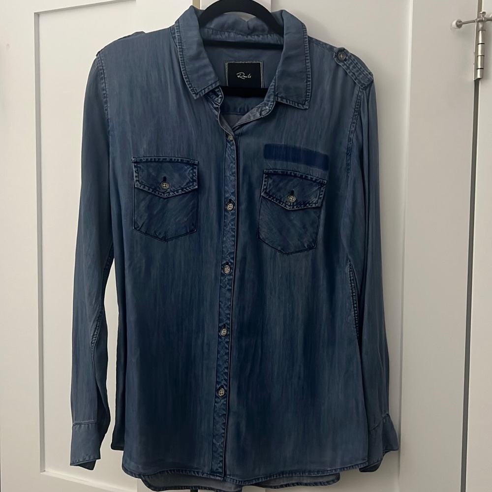Rails Denim Button Down, Women’s Size M - image 1